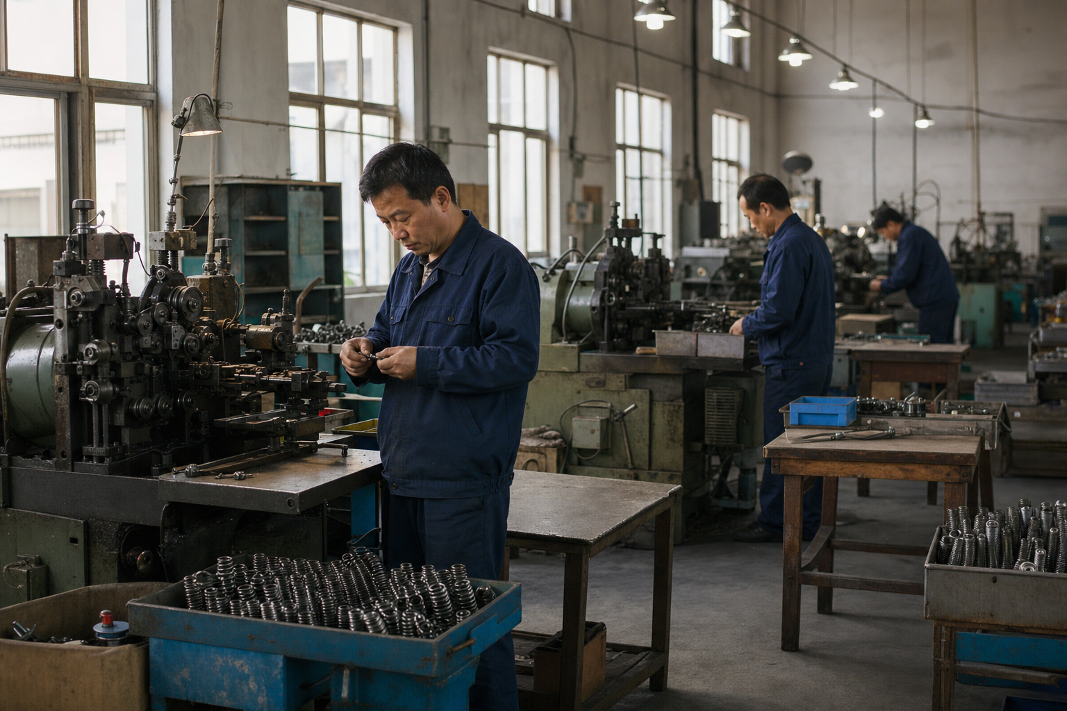 Representative early precision spring manufacturing workshop